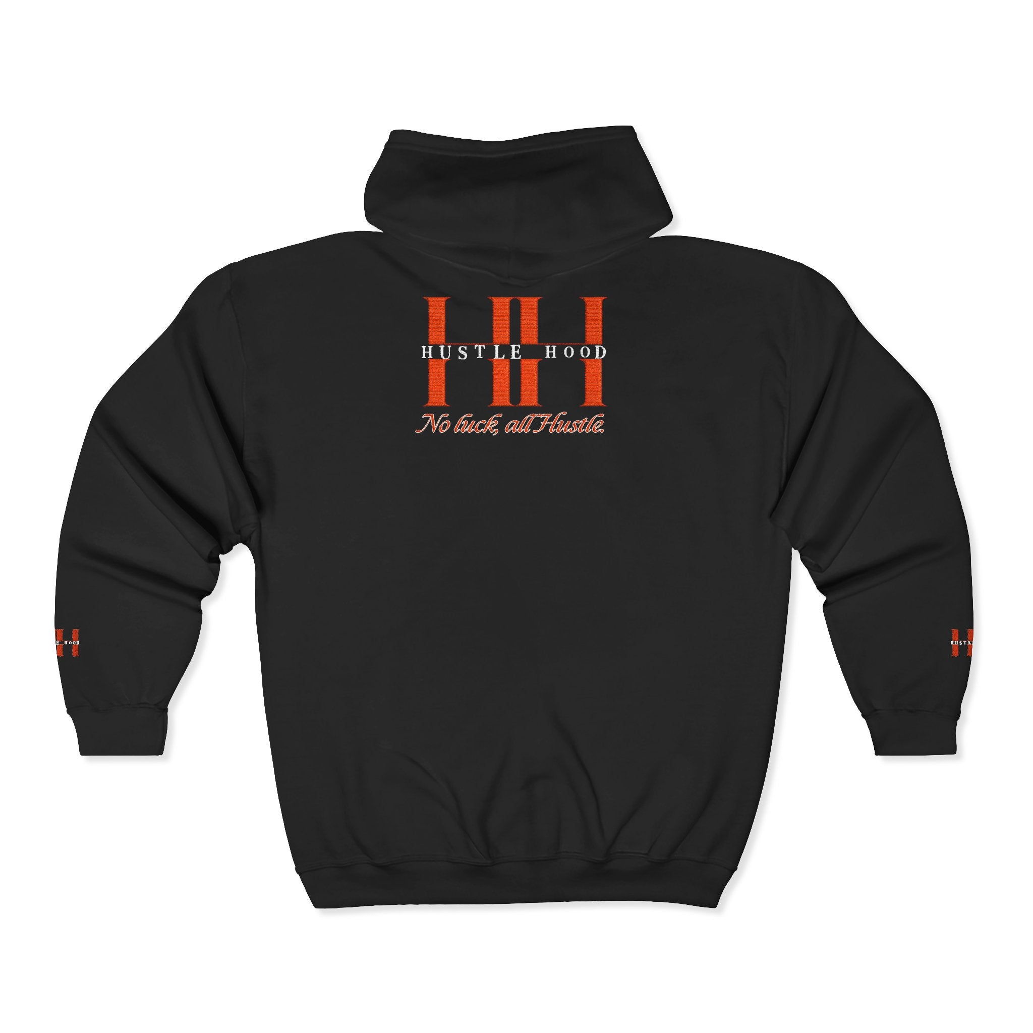 HuslteHood Full Zip embroidery Hoodie