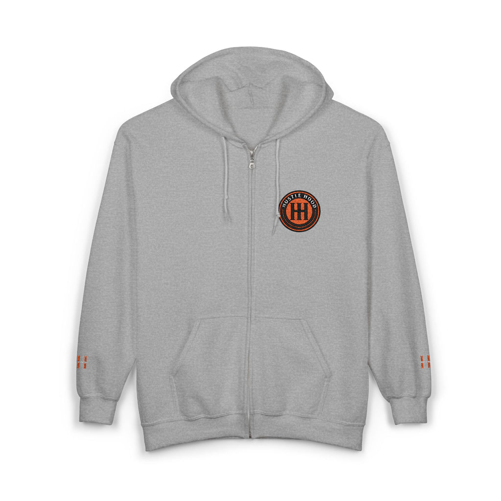 HuslteHood Full Zip embroidery Hoodie